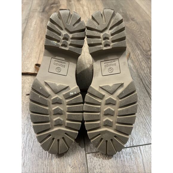 Blondo Boot Womens 7 Devin Waterproof Leather Vamp Hiking Combat Lug Sole - Picture 9 of 14